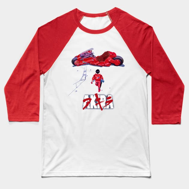 Pixel AKIRA Baseball T-Shirt by Drin